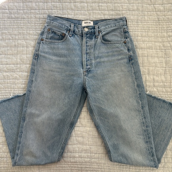 Agolde Riley High Rise Straight Crop Jeans 26 - Picture 5 of 13